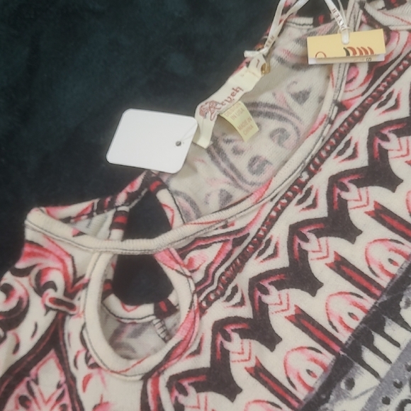 ARYEH Multicolor Tribal Pattern  Long Sleeve Mini DRESS NWT - Picture 10 of 12